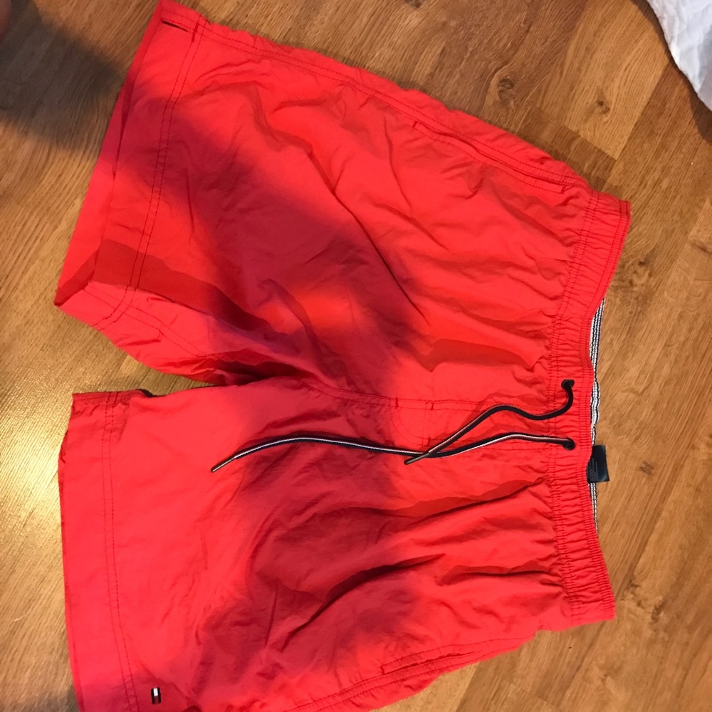 Red swim trunks